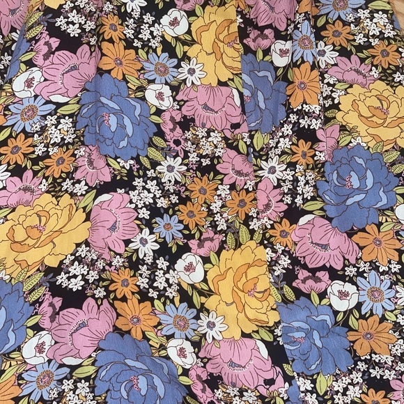 NWT WAYF ditsy floral cottage core dark cut out midi/maxi dress milk maid 6 - Picture 6 of 7